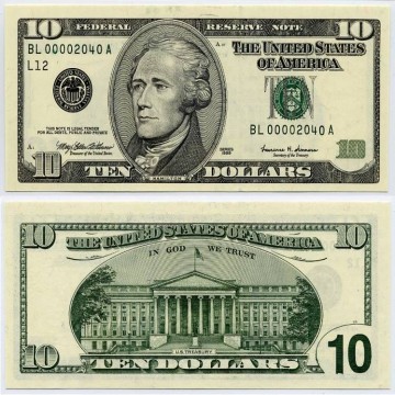 USD 10 Bills